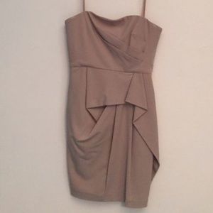 BCBG maxazria nude strapless dress